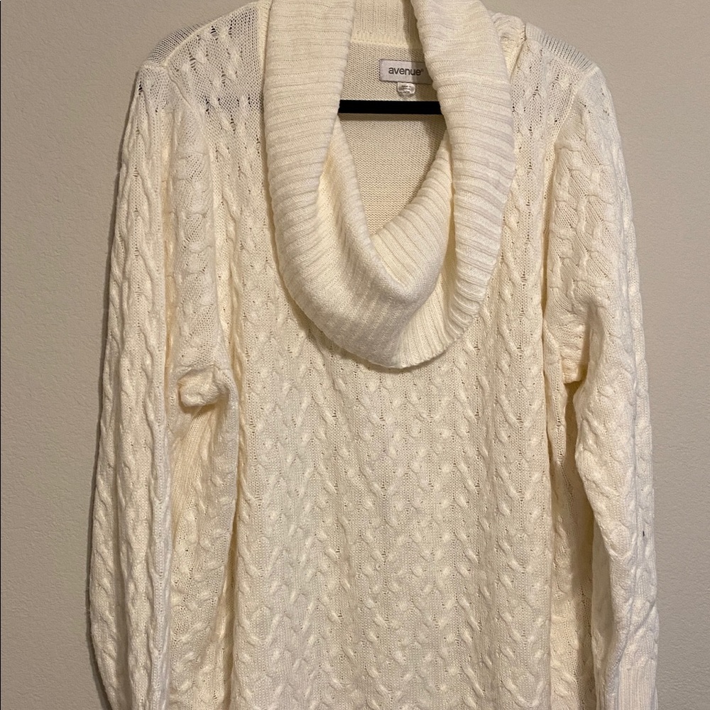 Cream Cowl Neck Sweater